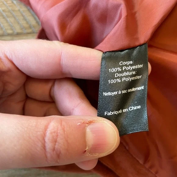 ASTR the Label Faux Suede Moto Jacket crop cropped motorcycle orange brown s - Picture 6 of 7